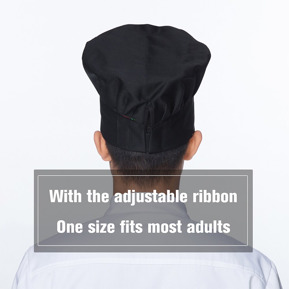 Chapeau de Chef brodé tête de mort, noir réglable pour hommes et femmes, casquette de cuisine pour adultes, Grill, boulanger, uniforme de travail pour BBQ, haut en maille