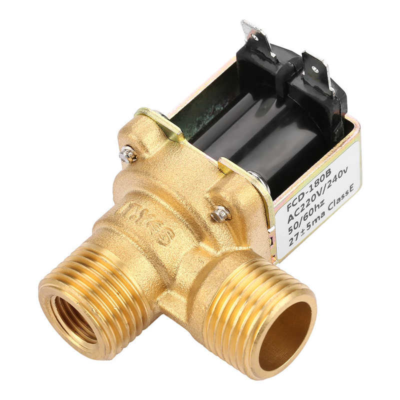 Ball Valve Brass AC220V G1/2 Normal Closed Pilot-operated Water Inlet Electric Solenoid Valve Electric Magnetic Valve