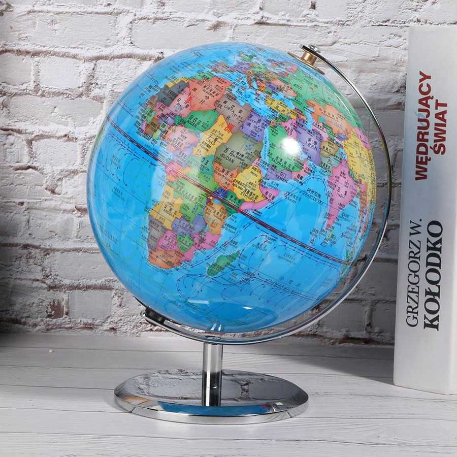 20Cm Globe Onderwijs Levert Desktop Decor Home Office Met Led Licht Wereld Aarde Globe Kaart Geografie Educatief Speelgoed