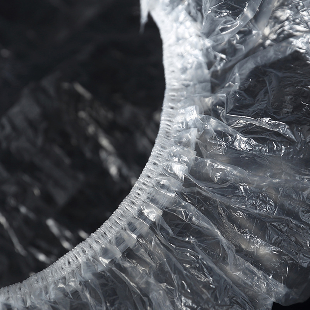 10pcs Disposable Shower Caps Beauty Salon Cap Protection Mushroom Cap Pleated Anti Dust Clear Hat Spa Salon Accessories