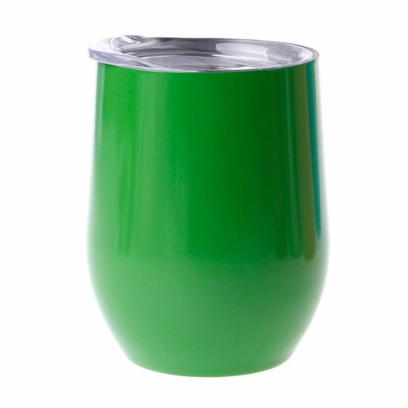 Egg type vinkopp tumbler rustfritt stål metall beger krus med lokk: D1