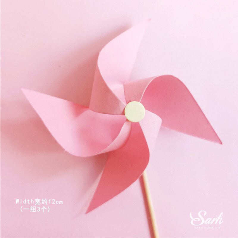 Décoration de la tête souris rose et bleu | En forme de cœur, moulin à vent, décoration de gâteau joyeux anniversaire, pour fête, fournitures de pâtisserie,: 6pc A material