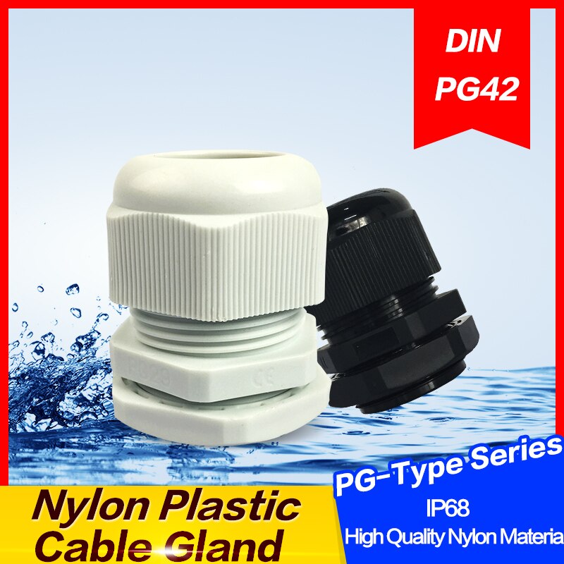 1 Stks/partij PG42 Nylon Wartel Waterdichte Pakking Plastic Connector voor 32-38mm IP68