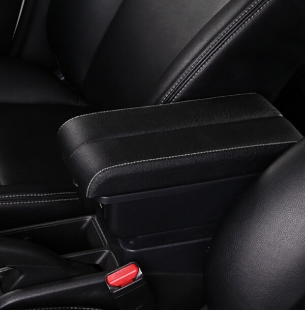 Voor Hyundai I30 Armsteun Doos Centrale Winkel Inhoud Opslag Armsteun Doos Met Usb: B-Black white line