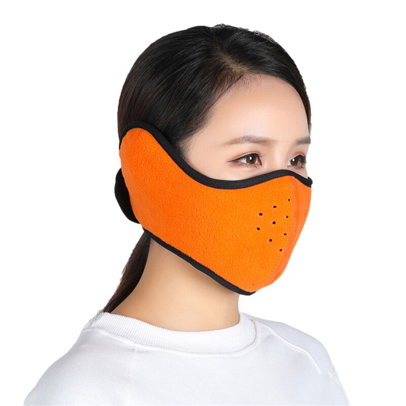 Hiver Thermique Masque Épaissir Polaire Coupe-Vent Hautement Respirant Hommes Femmes Ski Cyclisme Accessoires de Sport En Plein Air: Orange