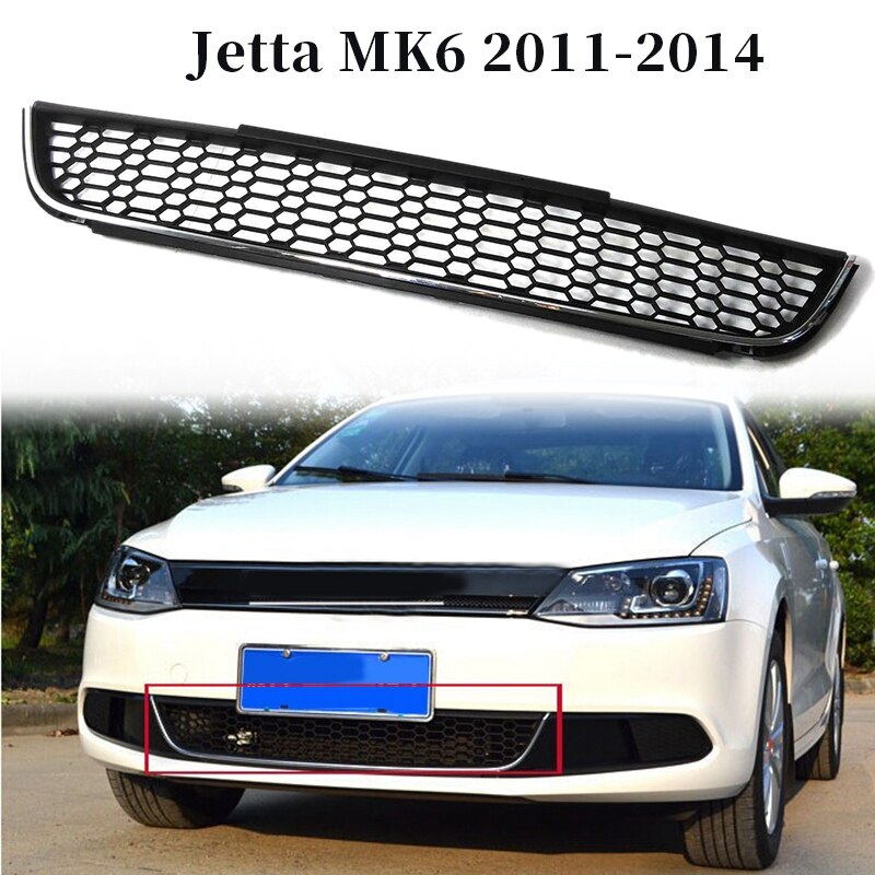 Chromen voorbumper honingraat onderste inlaatrooster montage voor jetta  mk6 sedan