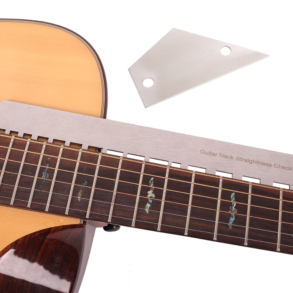 Guitar Bass Neck Notched Straight Edge Leveling Ruler + Fret Rocker Luthier Tool