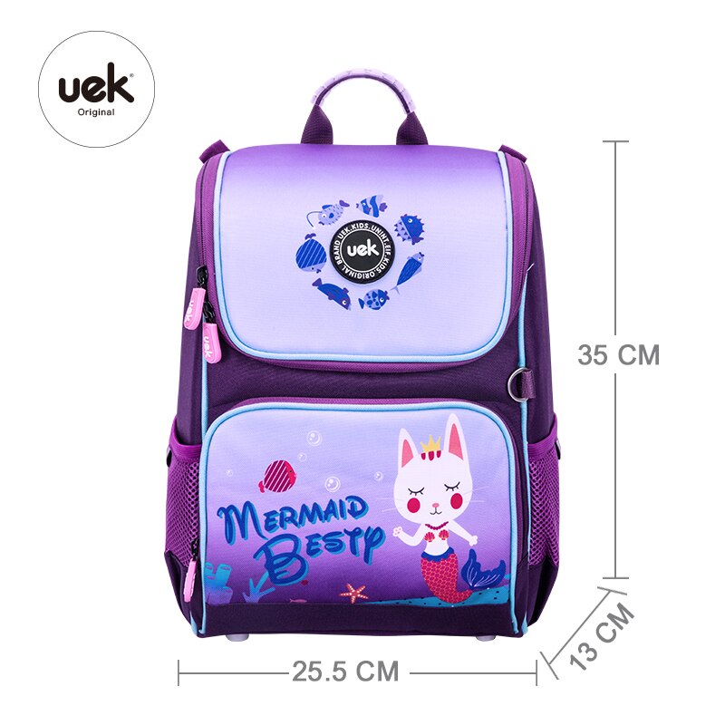 Uek Kid Primary Schoolbag Stationery Book Organizer Bag Backpack For School Girl Dinosaur Shoulders Toddler Boys Bookbag Student: Mermaids