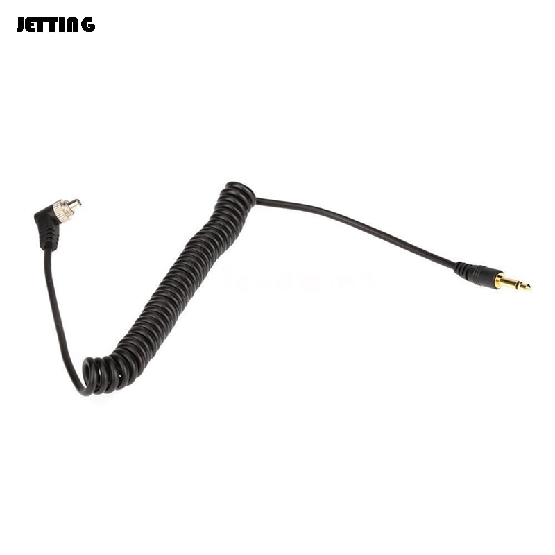 3,5mm a macho PC Flash Sync Cable tornillo bloqueo para disparador estudio luz Cámara accesorios flashes PC Flash Sync Cable 1 Uds