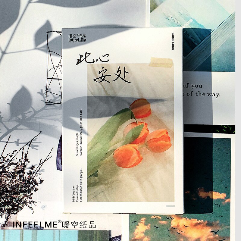 30pcs/box Year Peaceful Place Series Postcard Vintage Retro Style Writing Greeting Postcards 93mm * 143mm