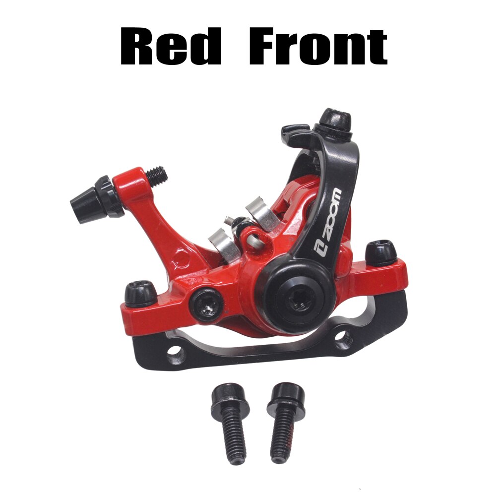 ZOOM Aluminum Alloy MTB bicycle Disc Brake Mountain Road MTB Bike Mechanical Caliper Disc Brakes Cycling Double Brake: DB680 Red Front