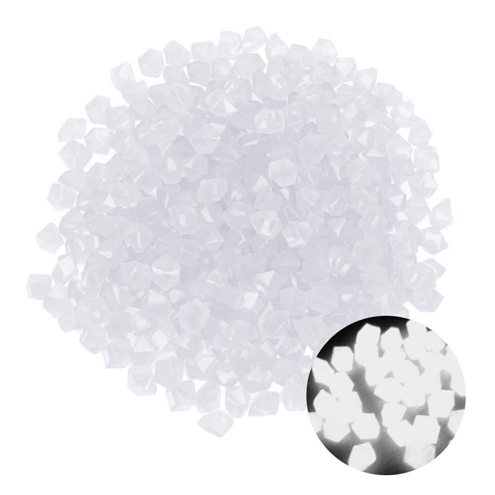 About 180 g /Pack 14mm Luminous Stone Glowing Pebbles Gravel Resin Artificial Cobblestone Home Decors Garden Decoration: white