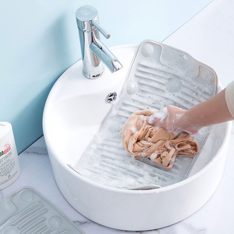 Portable Hand Washing Board Silicone Washboard Washing Board Shirts Cleaning Laundry Clothes