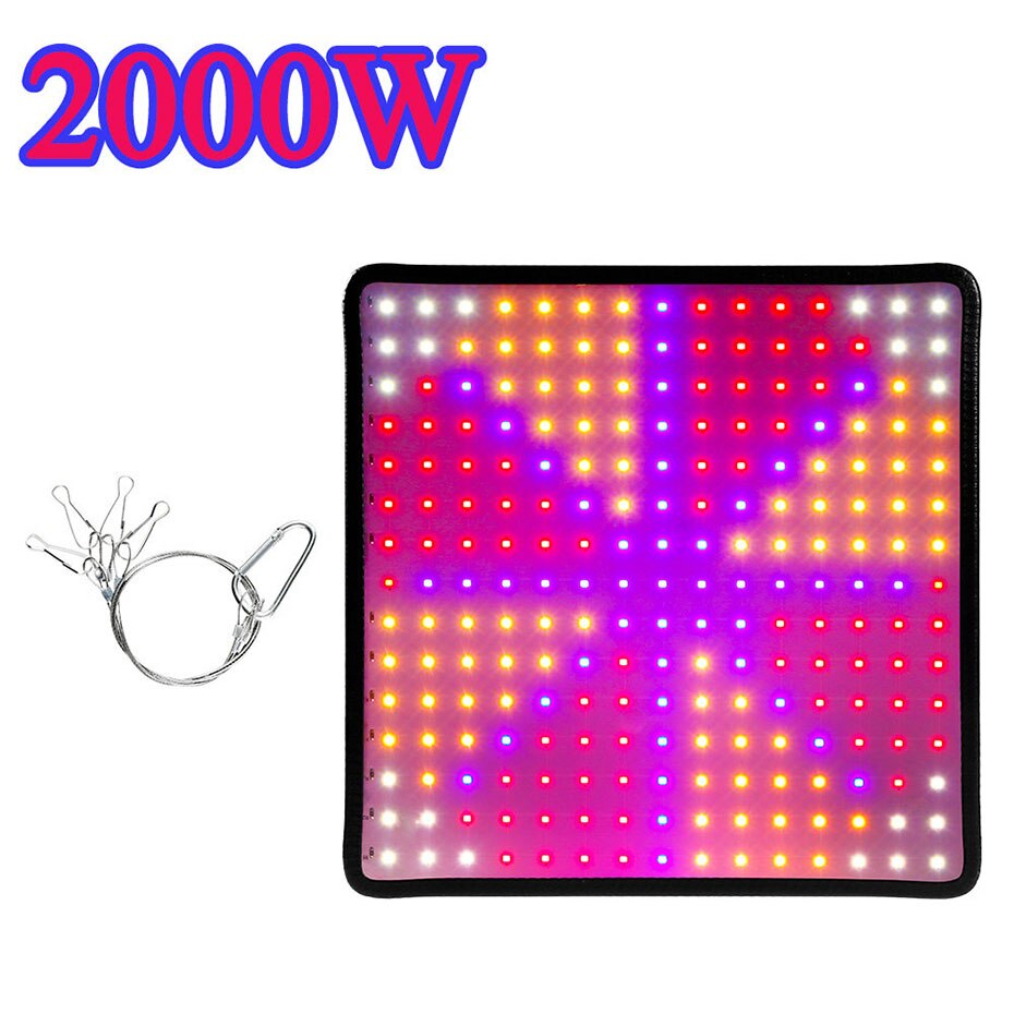 1000W 1500W 2000W Grow Light Plants Growth Lamp Full Spectrum Phytolamp Strip Light Red Blue Lighting Seedling Flower Vegetable: 2000W RB SL / US Plug