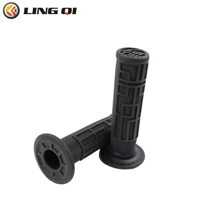 Ling qi guidão de borracha elétrico para motocross, aperto de mão para motocicleta, punho do acelerador de freio de borracha para x