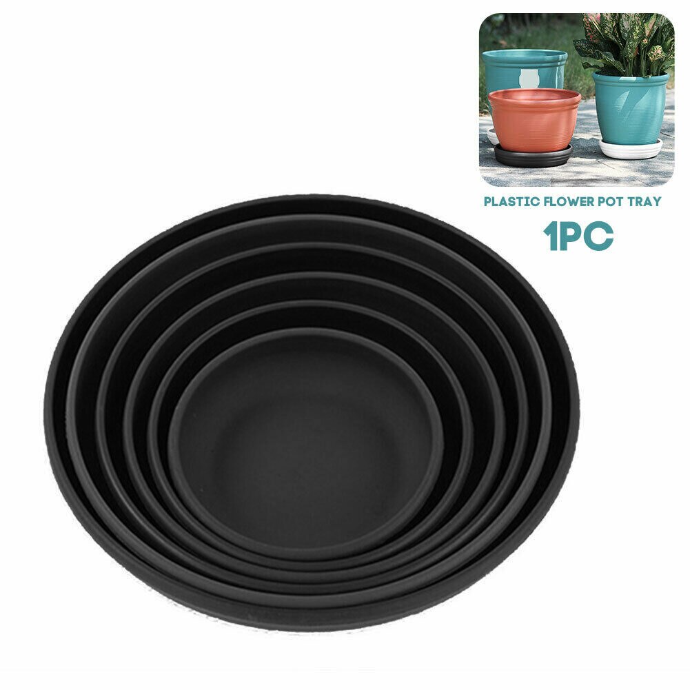 10 Pcs Plastic Garden Flower Pot Plant Saucers Water Tray Base for Indoor Outdoor JW