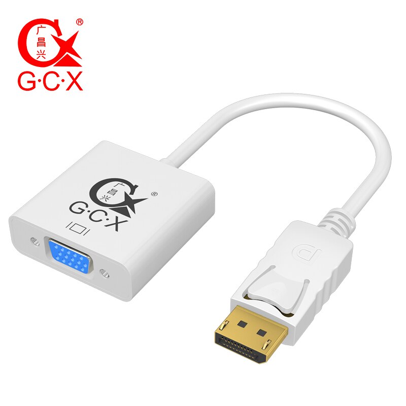 Gcx Displayport Naar Vga Video Converter 1080P 60Hertz Man-vrouw Display Port Dp Naar Vga activated Kabel Adapter