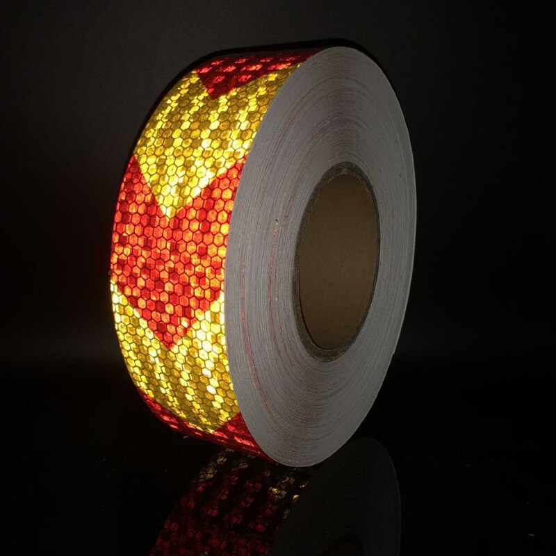 Rollo de pegatinas reflectantes para coche, tira de advertencia decorativa, película segura para motocicleta y coche, cinta de seguridad para carretera, 5cm x 50m