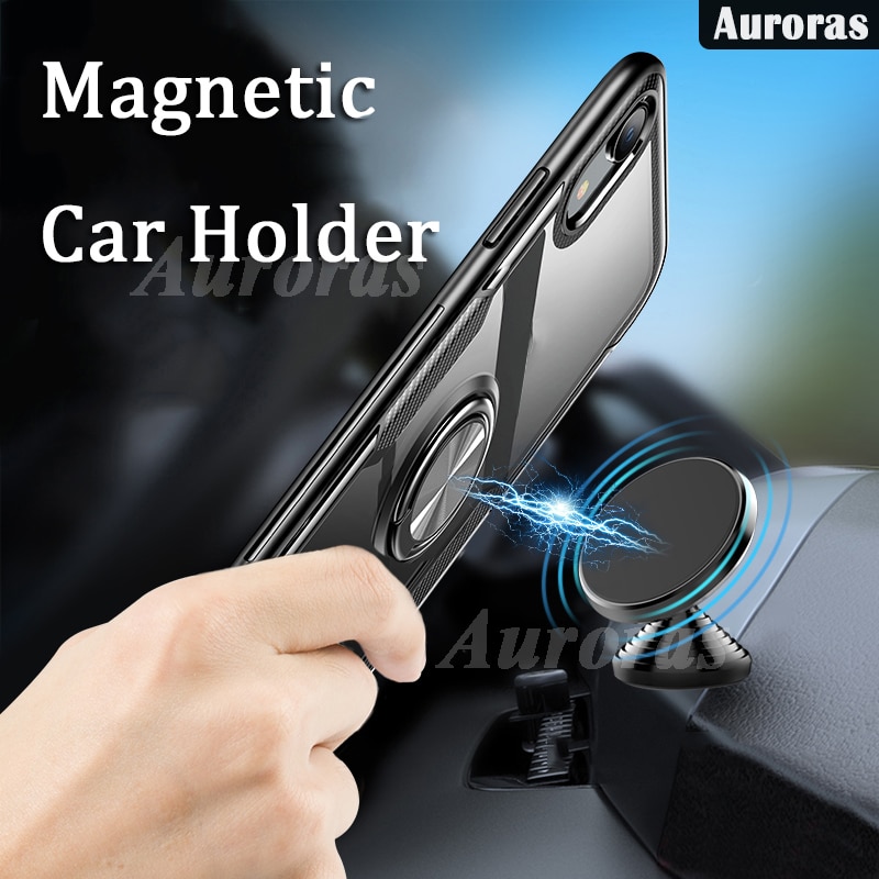 Auroras voor redmi 9c hoesje, anti-val airbag hoesje, schokbestendig, transparant met ring, zacht frame, hoesje voor xiaomi redmi 9c hoesje