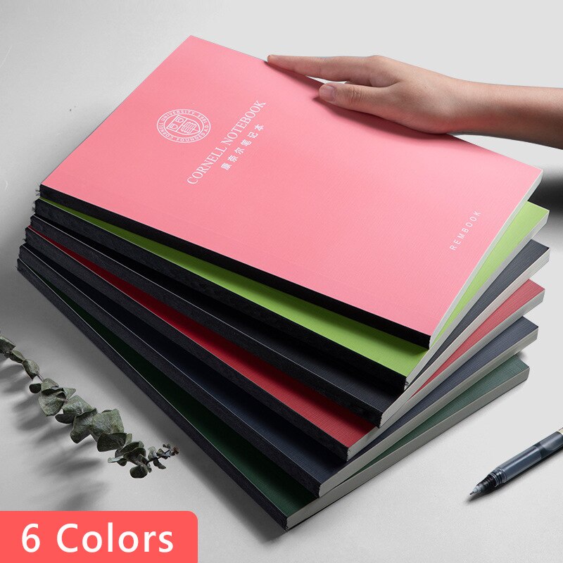 Cornell Notebooks Horizontal Line Grid Page A4 Thickened Large Super Thick Book Diary Planner Mind Map Stationery For Study Work