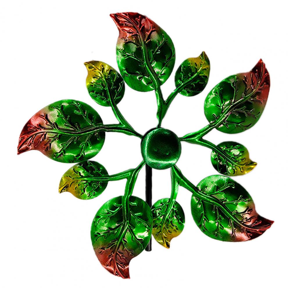 Ijzer Windmolen Pinwheel Stake Decoratieve Stabiele Mooi Uitziende Ijzer Tuin Windmolen Stake Artisitic Ornament Voor Thuis: Rood