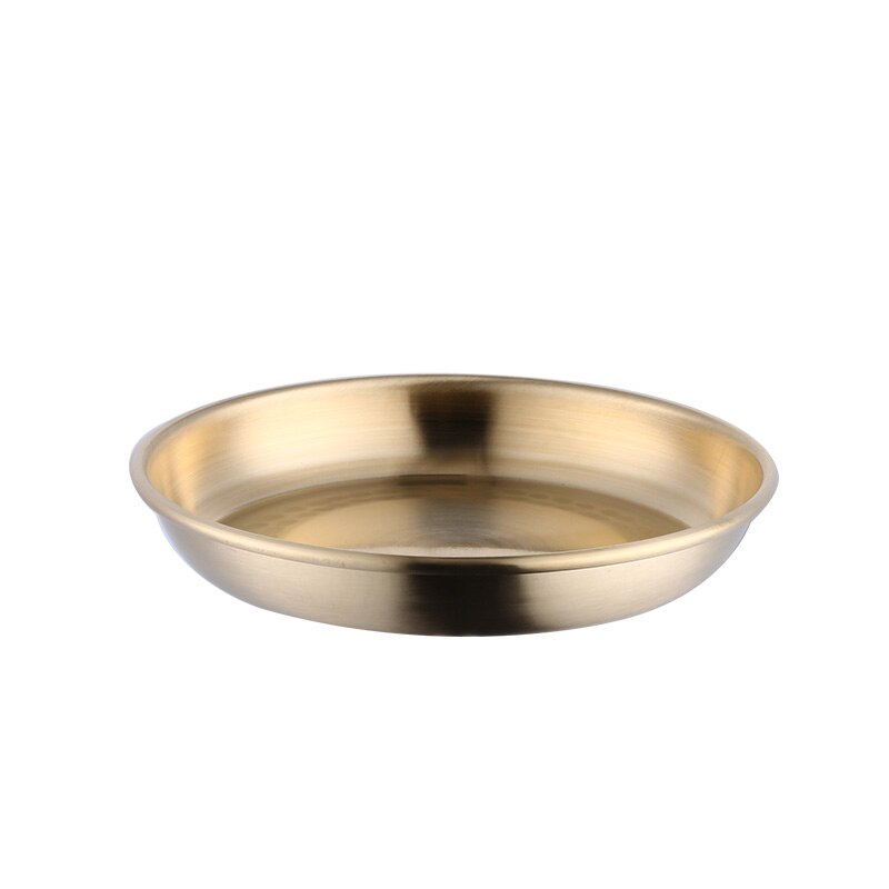 Plate thickened copper plate dinner plate fruit plate wedding plate tray steamed fish chicken plate household and commercial