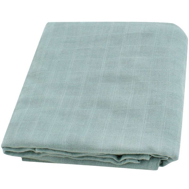120x120cm bambusowy koc do przewijania koce dla niemowląt muślin do przewijania w jednolitym kolorze gładka kolorowa bawełniana kocyk dziecięcy noworodek: Blackish Green