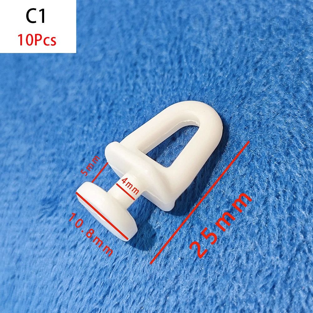 10Pcs Straight Curved Track Rollers Curtain Wheels Rail Curtains Hook Ring Slider Furniture Hardware Curtain Rod Pulley: MULTICOLOR