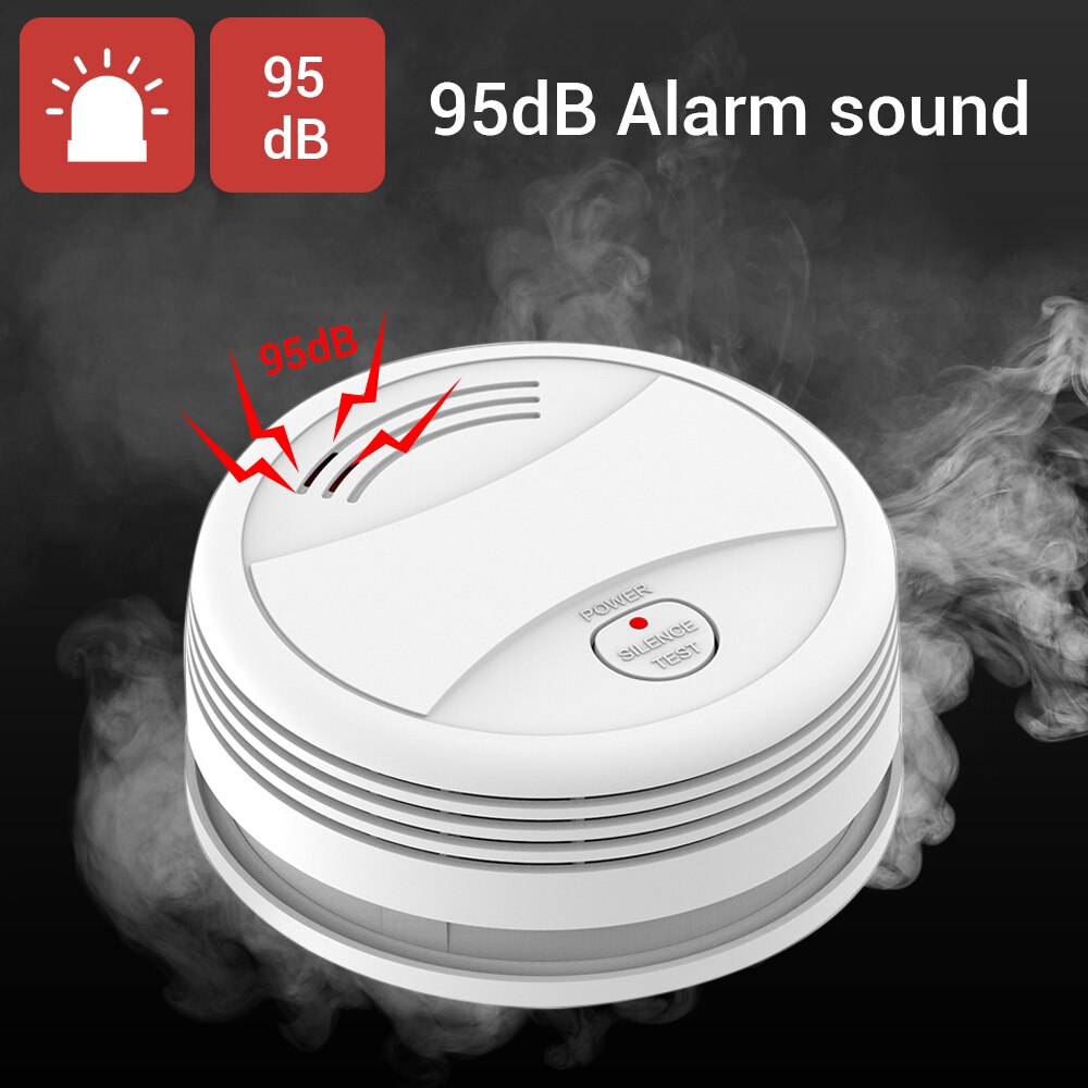 Wireless Home Smoke Detector 80db Fire Protection Firefighter Sensors Store House Security Alarm System