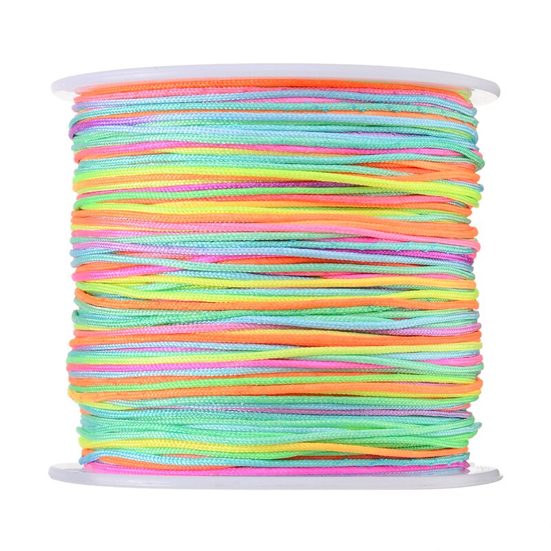 45 M X 0.8 Mm Nylon Koord Discussie Chinese Knoop Koord Macrame Armband Gevlochten Stringdiy Kwasten Kralen Handgemaakte