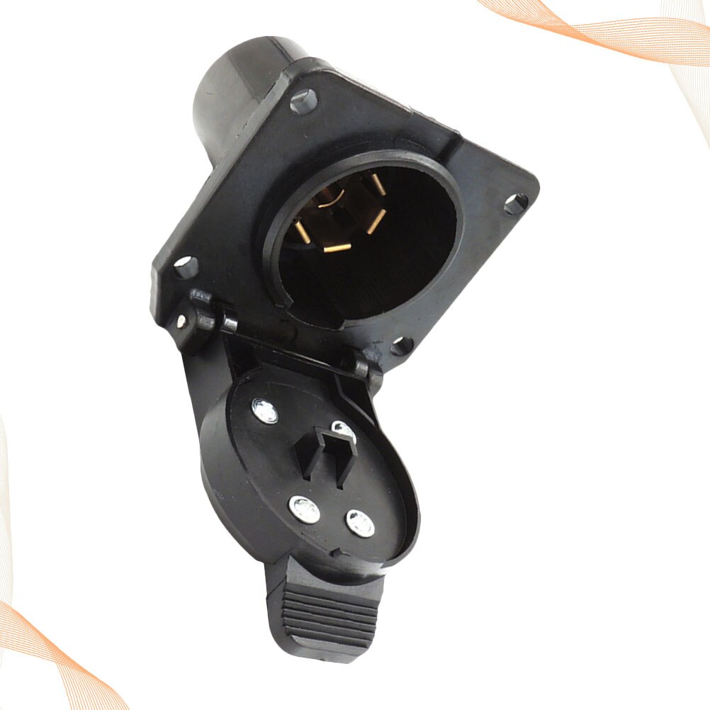 1pc US Car 7 Way Plug Plastic Trailer Adapter Waterproof Plug Socket Trailer Connector Towing Cable Outlet