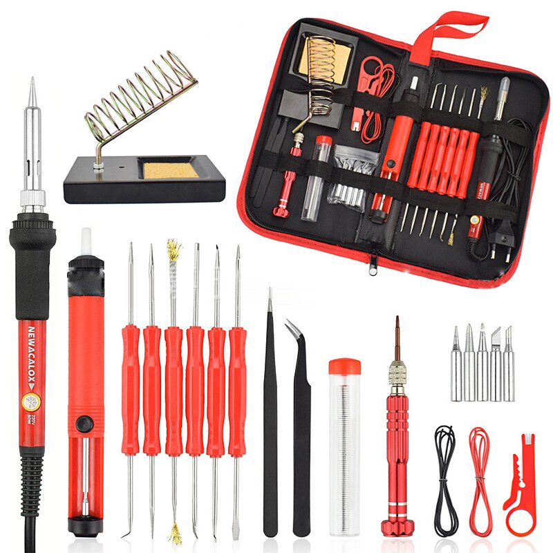 1PC Multifunctional Electric Soldering Iron Set Combination Tool Screwdriver Desolder Tool Bag Multipurpose Tool Bag 110/220V