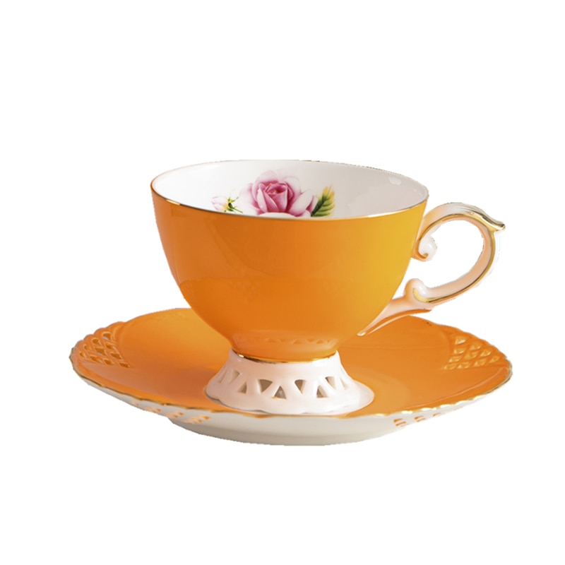 Traditionelle kinesiske tekopper sæt kongeligt benporcelæn keramisk kopsæt kaffekrus blomst lille xicara drinkware  eb50bd