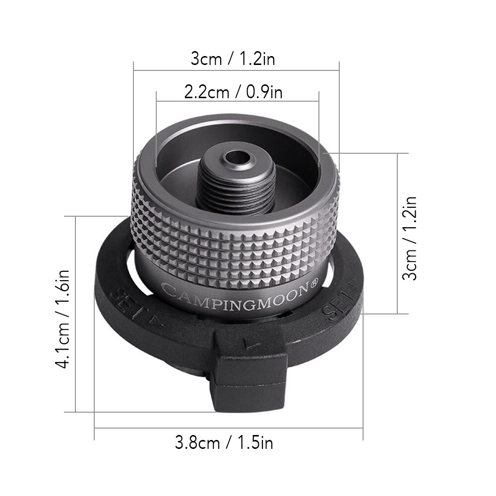 Campingmoon gass sparer Plus med gassadaptere til campingkomfyr kokekar gasstank adapter komfyrtilbehør: Sett 6