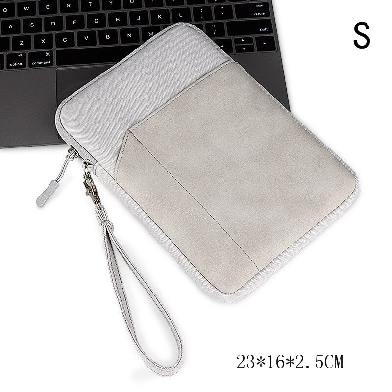 Draagbare Laptop Beschermende Tas Ipad Telefoon Organiseren Pakket Kantoor Document Pouch Vergadering Data Opslag Handtas Accessoires Artikelen: S Light gray