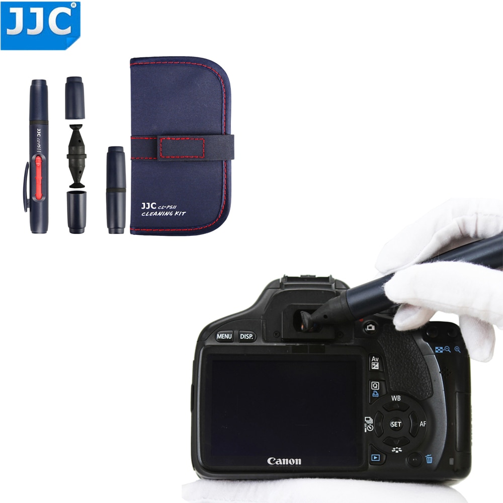 JJC CL-P5II Kit de stylo de nettoyage d'objectif de caméra DSLR viseur reflex écrans filtres caméscopes outil propre pour Canon/Nikon/Sony/Pentax