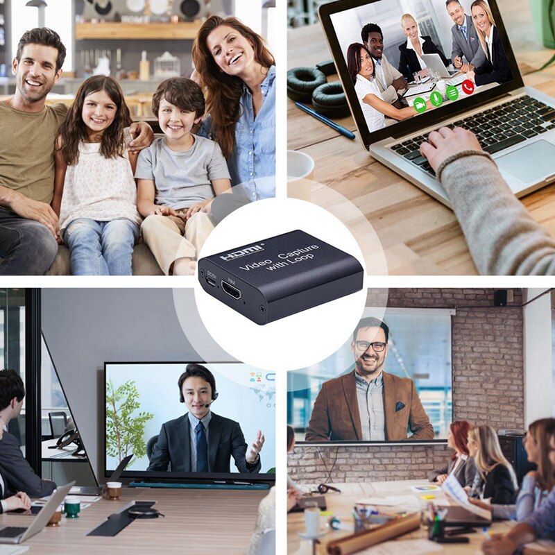 Video Capture Card HDMI Video Capture 1080P HD Video Recording Streams with Loop Out Usb3.0 Grabber Cards