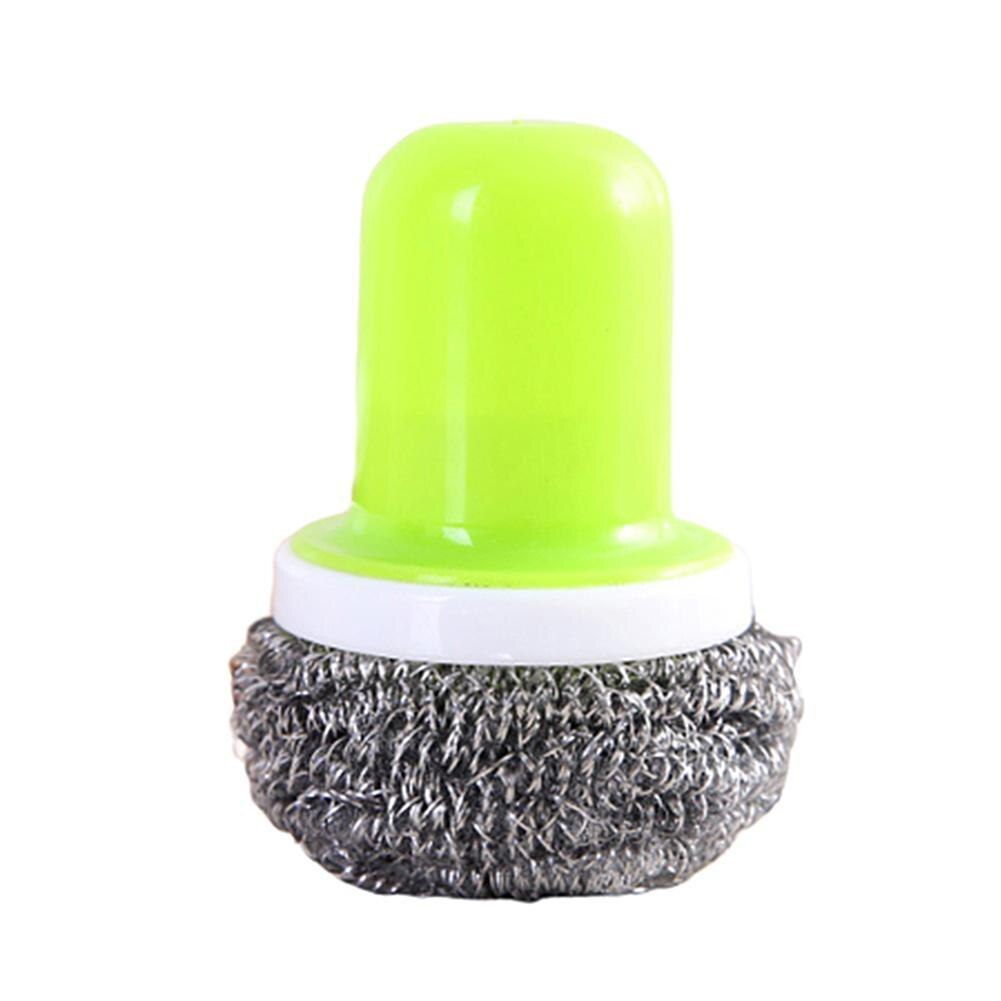 Home Kitchen Stainless Steel Wire Ball Pot Dish Cleaning Brush Washing Scrubber