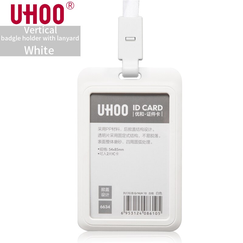 UHOO Neue Kunststoff ID Karte Halter Versenkbare Abzeichen Halter Überspringen Identität Abzeichen Halter: 6634H6734B