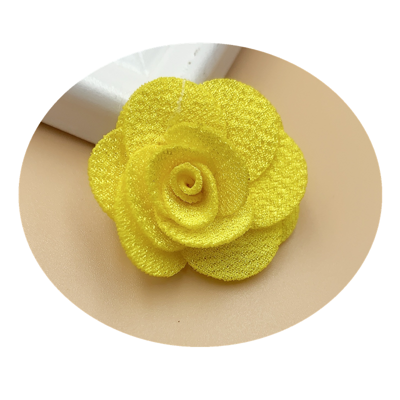 Flor pequeña hecha a mano de 2,5 CM, rosa pequeña tridimensional, pétalo Multicolor, flor pequeña, accesorios para el cabello DIY, 24-48 Uds.