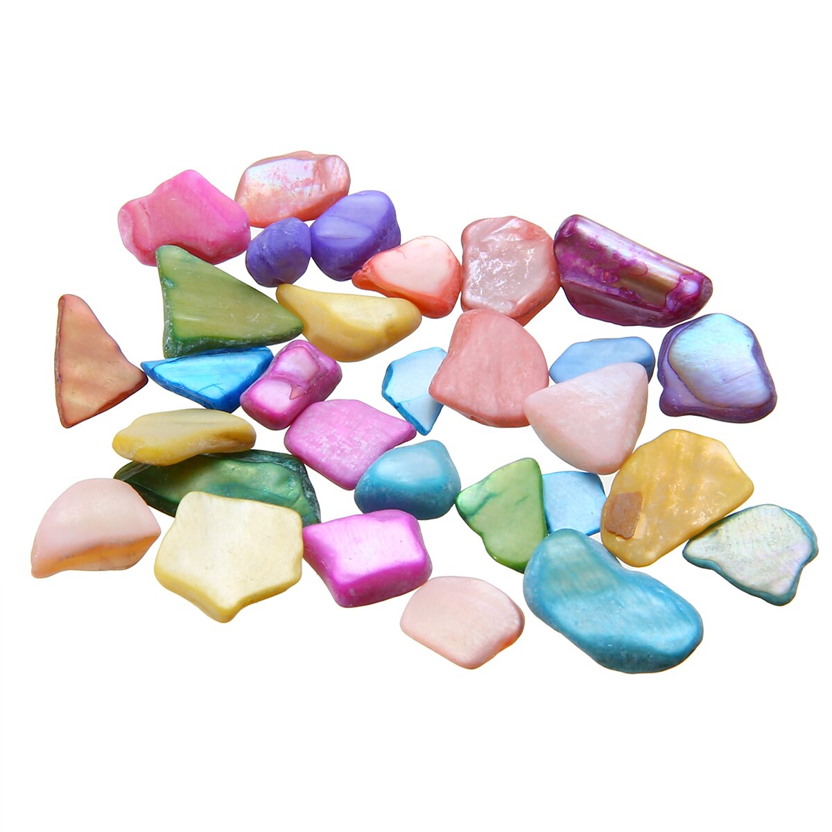 100 g/partij Modieuze Mozaïek Tegels Multicolor Crystal Translucent Shell Fragmenten voor DIY Ambachten Decoratief Glas