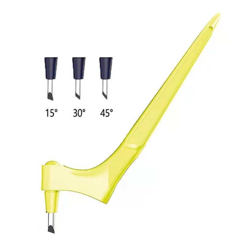 DIY Art Cutting Tool Craft Cutting Kinfe with 360 Steel Rotating Blade Safety Cutter Paper Knife with 3pcs Blades Cutting Pen: yellow