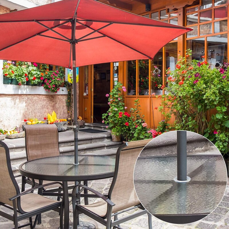Tuin Ijzer Meubels Tafel Paraplu Gat Cover Set Beschermhoes Parasol Tafel Hole Cover