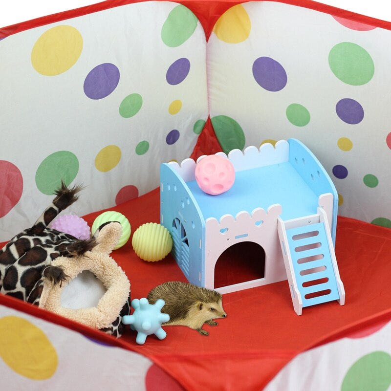 Guinea Pig Foldable Playpen Portable Small Animals Playpen Open Outdoor/Indoor Exercise Fence for Hedgehogs, Hamster