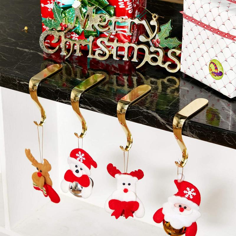 Kreative Weihnachten Socke Haken Metall Kaminsims Gestell KleiderbüGel Regal Kamin Kranz Griff Starke Nahtlose Kleben Halfter Dekorative