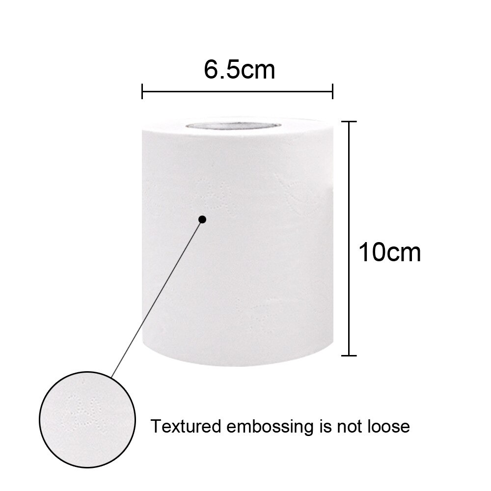 4 Rolls White Toilet Paper Toilet Roll Tissue Roll Bulk 4Ply Paper Towels Tissue Household Toilet Paper Toilet Tissue Paper