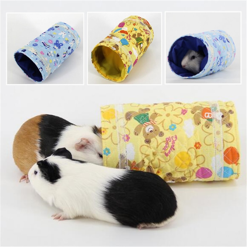 Canal unique chinchilla hamster tunnel jouet petit cochon d'inde hamster jouet tube tunnel hamster cage maison tissu jouet