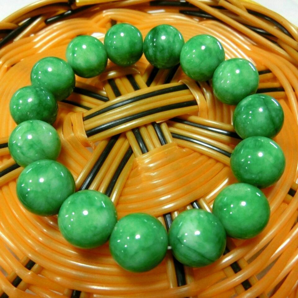 Natural genuino Jade pulsera hombres Esmeralda PIEDRA DE Jades elástico de alambre en cordón pulseras brazalete de jadeíta para hombre joyería de