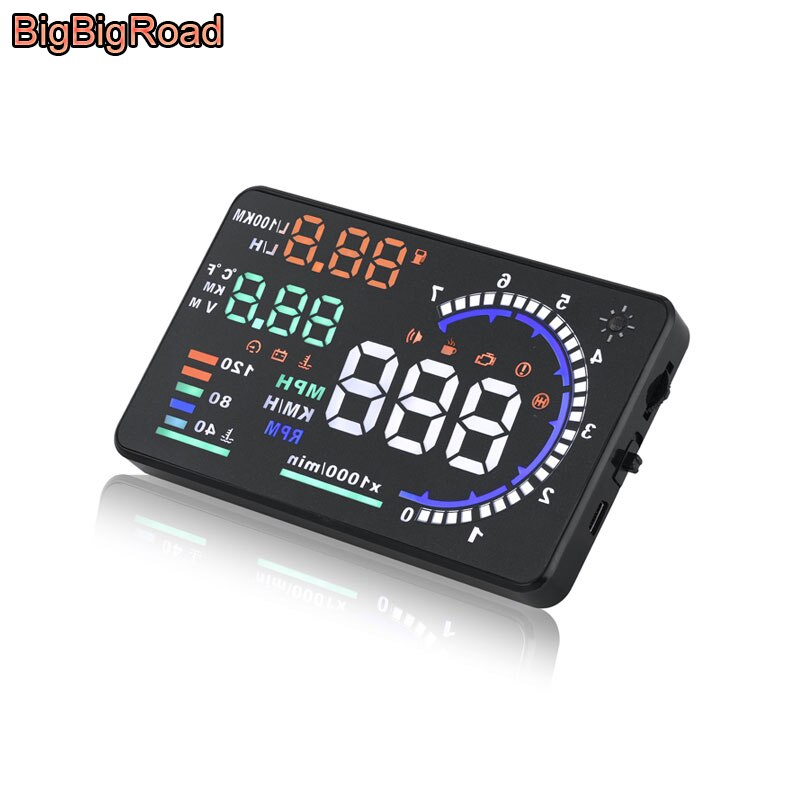 BigBigRoad For Subaru Forester Baja Legacy Outback Impreza WRX sti XV Car HUD Head Up Display OBD2 II Windscreen Projector