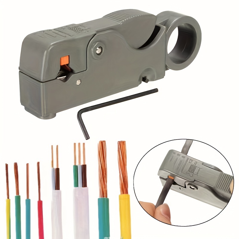 Multifunctionele coaxkabelstripper Roterende draadstripper Mesh Wire Video Wire Stripper Peeling Elektricien Tool Wire Stripper